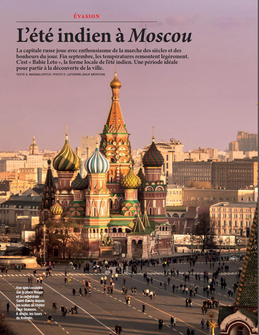 Couverture. J&V Magazine. 50., pp. 144-159. Evasion. L|été indien à Moscou.. 2015-09-15